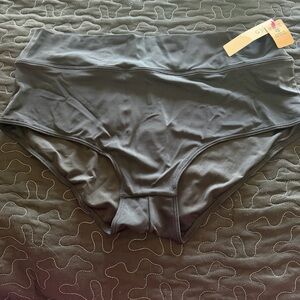 NWT PINK Victoria's Secret High-Waist Bikini Bottoms - Black